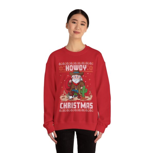 Cowboy Santa Ugly Christmas Sweatshirt Womens