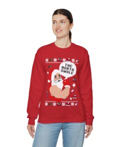 Santa The Swoleman Ugly Christmas Sweatshirt Womens