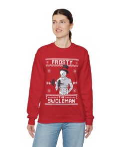 Frosty Swoleman Ugly Christmas Sweatshirt Womens