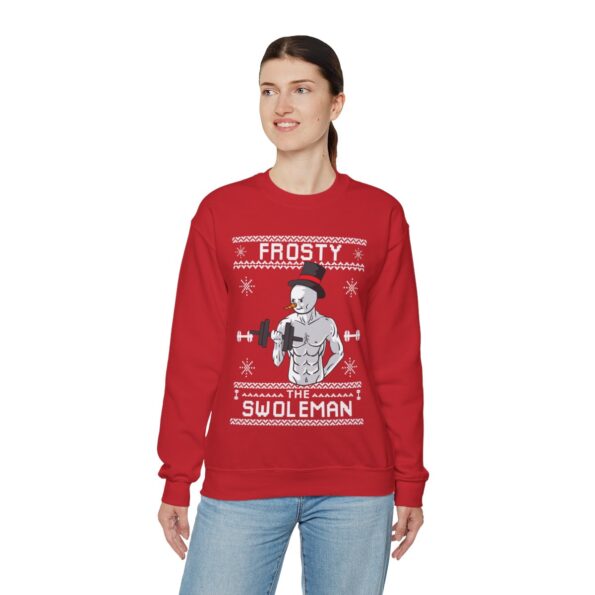 Frosty Swoleman Ugly Christmas Sweatshirt Womens