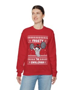 Frosty The Swoleman Ugly Christmas Sweatshirt Womens