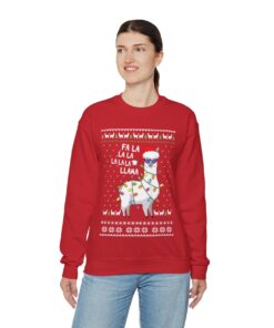 Cool Llama Ugly Christmas Sweatshirt Womens