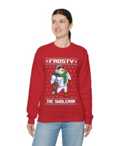 Frosty Swoleman Ugly Christmas Sweatshirt For Women