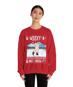 Alternative view of Santa Inappropriate Ugly Christmas Sweatshirt Womens