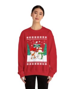 Alternative view of Inappropriate Snowman Ugly Christmas Sweatshirt Womens