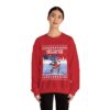 Santa Jesus Hockey Ugly Christmas Sweatshirt Womens
