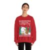 Everything Is Fine Capybara Ugly Christmas Sweatshirt Womens