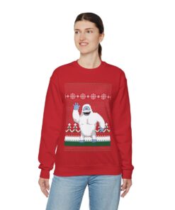 Merry Yeti Ugly Christmas Sweatshirt Womens