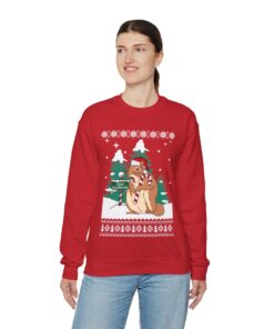 Merry Squirrelmas Ugly Christmas Sweatshirt Womens