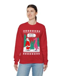 Santa Unicorn Fiction Ugly Christmas Sweatshirt Womens 13