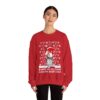 Funny Santa Ho Ho Hold My Beer Ugly Christmas Sweatshirt Womens