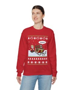 Tacky Reindeer Santa Womens Ugly Christmas Sweatshirt