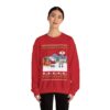Funny Santa Reindeer Ugly Christmas Sweatshirt Womens