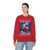 Santa Season's Greeting Ugly Christmas Sweatshirt Womens