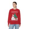 Snowman And Dog Ugly Christmas Sweatshirt Womens