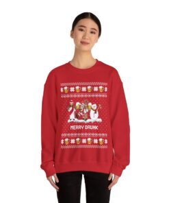 Merry Drunk Ugly Christmas Sweatshirt For Women