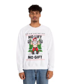 Alternative view of No Lift No Gift Christmas Sweatshirt For Men
