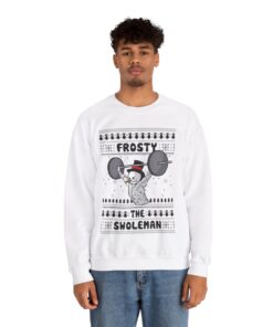 Alternative view of Swoleman Frosty Ugly Xmas Sweatshirt For Men