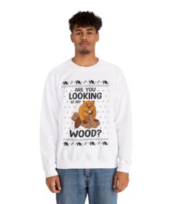 Alternative view of Canada Beaver Funny Joke Ugly Christmas Sweatshirt For Men