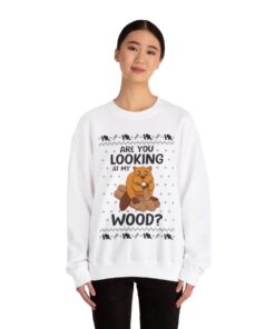 Alternative view of Canada Beaver Funny Joke Ugly Christmas Sweatshirt For Women