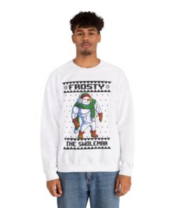 Alternative view of Frosty The Swoleman Christmas Sweatshirt Ugly For Men
