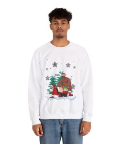 Alternative view of Barry Wood Santa Inappropriate Christmas Sweatshirt For Men