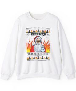 This Is Fine Funny Ugly Christmas Sweatshirt For Unisex