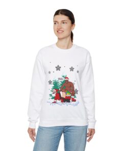 Alternative view of Naughty Santa Barry Wood Ugly Christmas Sweatshirt Womens