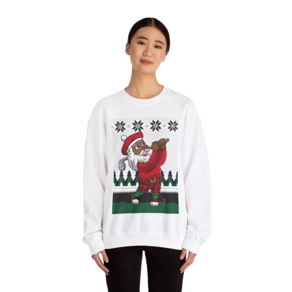 Santa Love Golf Ugly Christmas Sweatshirt Womens