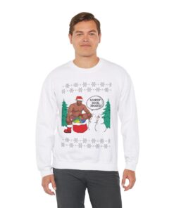 Alternative view of Surprising Snowman Barry Wood Christmas Sweatshirt For Men
