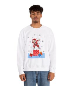 Alternative view of Dabbing Santa Ugly Christmas Sweatshirt