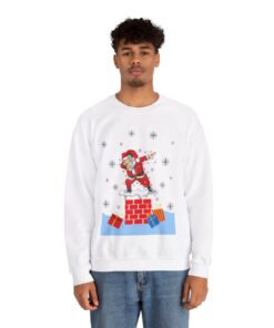 Alternative view of Dabbing Santa Christmas Sweatshirt For Men