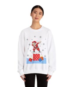 Funny Santa Dabbing Ugly Christmas Sweatshirt Womens