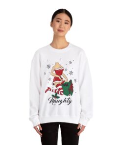 Alternative view of Sexy Santa Girl Ugly Christmas Sweatshirt Womens