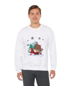 Alternative view of Naughty Santa Barry Wood Ugly Xmas Sweatshirt