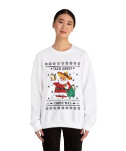 Alternative view of Santa Taco Bout Christmas Ugly Christmas Sweatshirt Womens