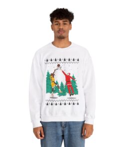 Alternative view of Santa Dunking Lebron James Christmas Sweatshirt For Men