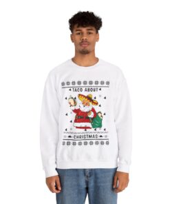 Alternative view of Taco Bout Christmas Santa Christmas Sweatshirt For Men
