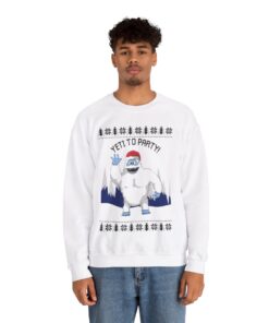 Alternative view of Yeti To Party Christmas Sweatshirt For Men
