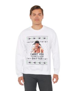 Alternative view of Empty Your Shitter Christmas Vacation Christmas Sweatshirt For Men