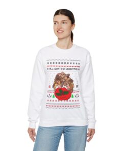 Alternative view of All I Want For Christmas Is Dickmas Ugly Christmas Sweatshirt Womens Dirty