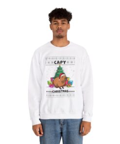 Alternative view of Cute Capybara Ugly Xmas Sweatshirt