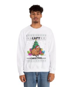 Alternative view of Capybara Christmas Sweatshirt For Men