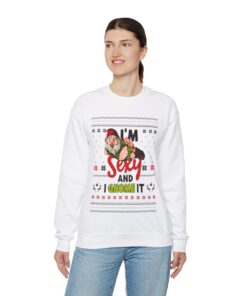 Alternative view of Gnome Sexy Ugly Christmas Sweatshirt Womens