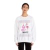 Funny Jolly Flamingo Ugly Christmas Sweatshirt Womens