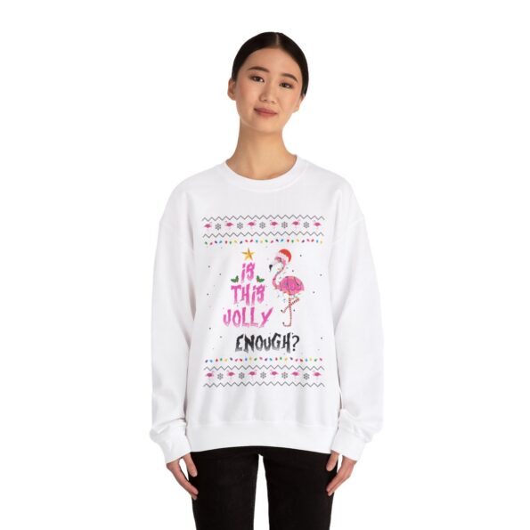 Funny Jolly Flamingo Ugly Christmas Sweatshirt Womens