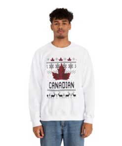Alternative view of Canada Maple Leaves Ugly Xmas Sweatshirt