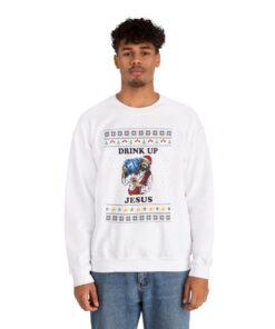 Alternative view of Jesus Party Savior Ugly Xmas Sweatshirt