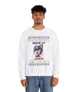Alternative view of Jesus Party Savior Christmas Sweatshirt For Men