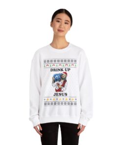 Alternative view of Jesus Party Savior Ugly Christmas Sweatshirt Womens